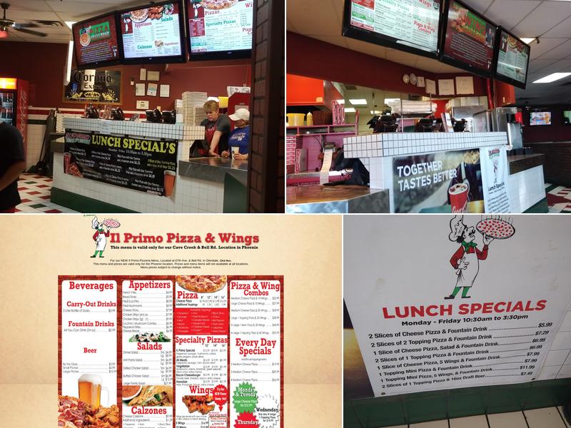 Il Primo Pizza & Wings Menu