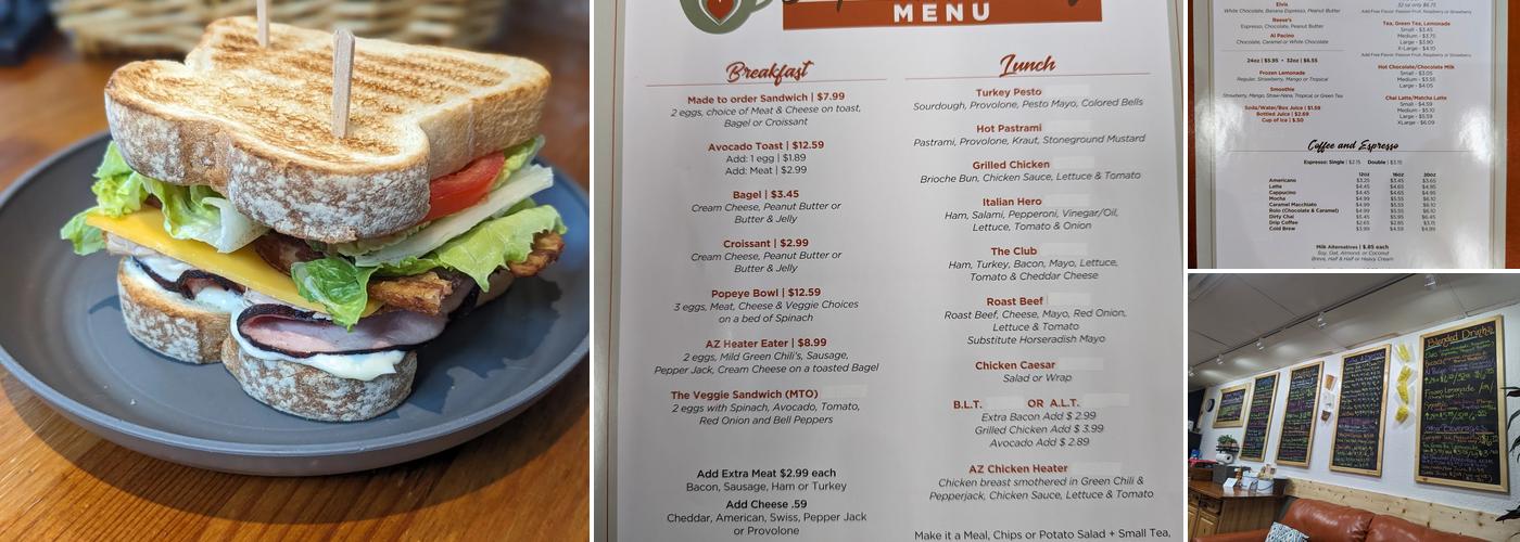 Drip 'N' Munch Cafe Menu
