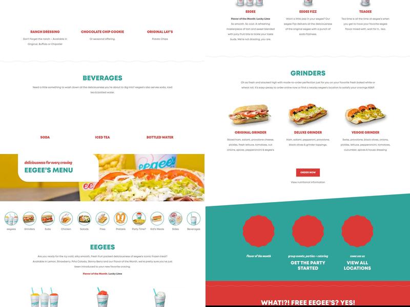 Eegee's Menu