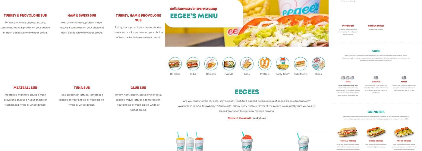 eegee's Menu