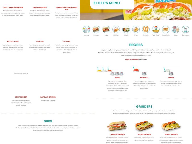eegee's Menu