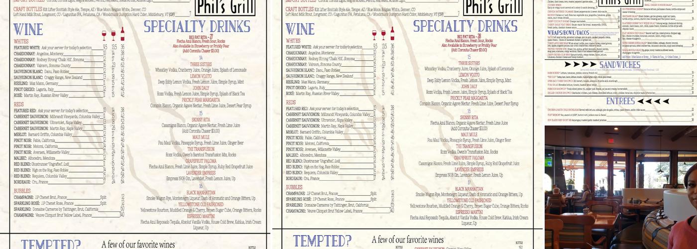 Quill Creek Cafe Menu