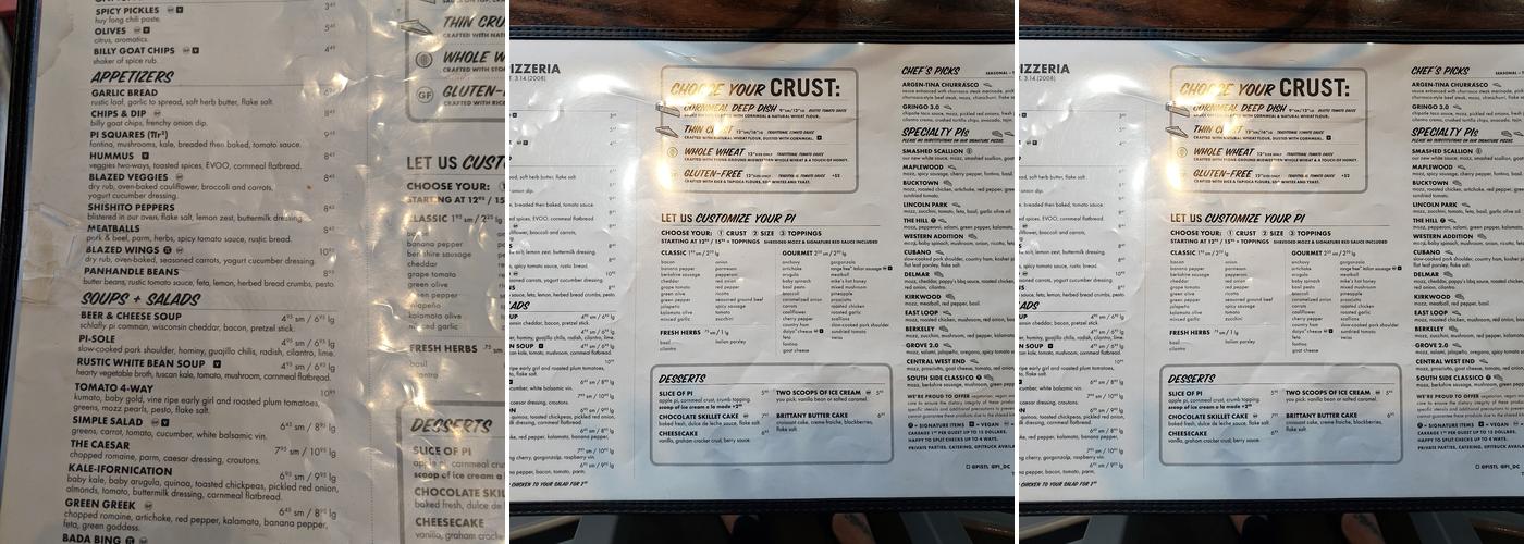 Pi Pizzeria - Downtown STL Menu