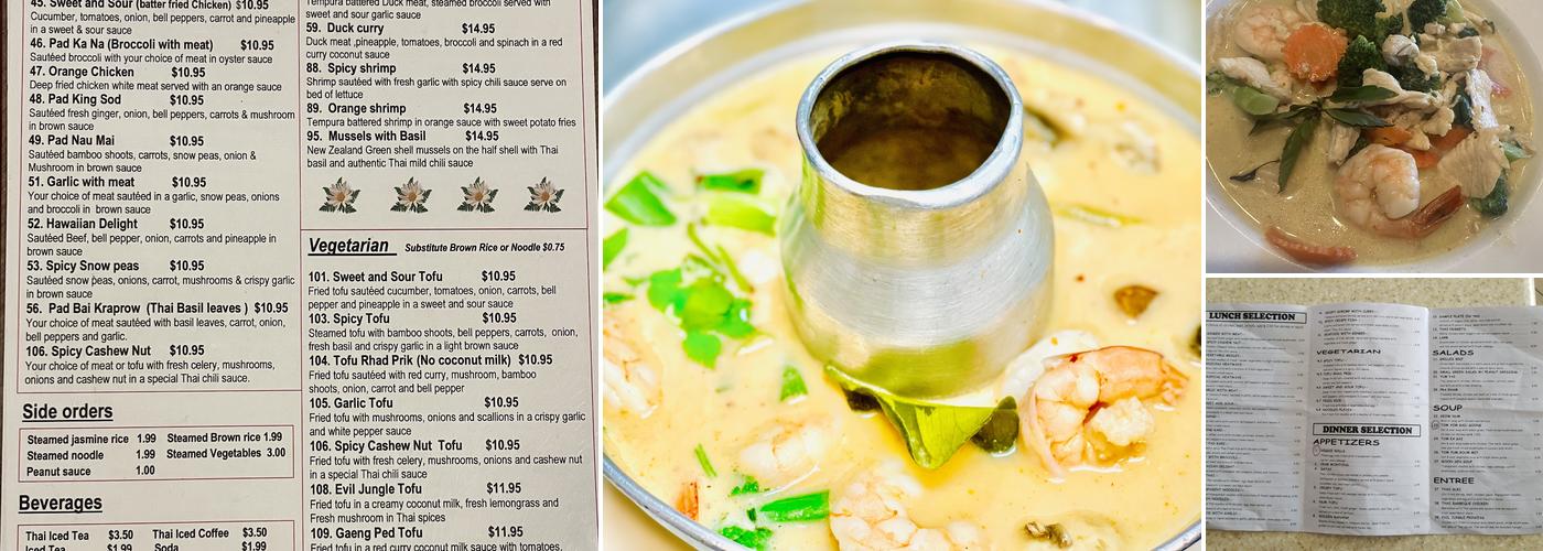 Nara Thai Cafe Menu