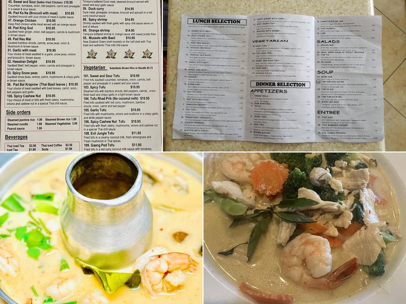 Nara Thai Cafe Menu