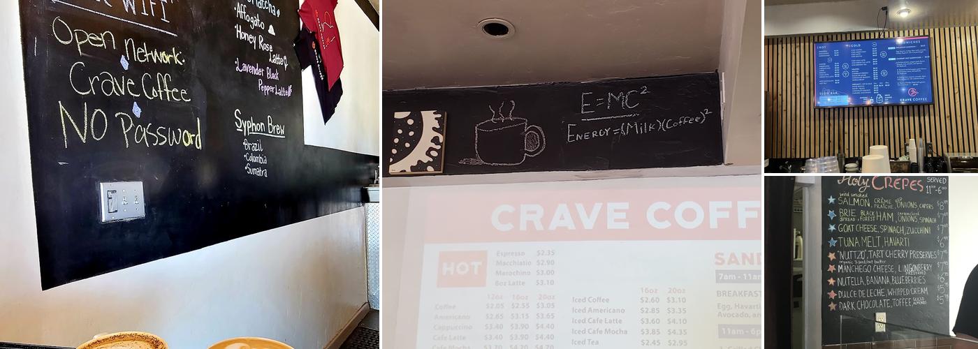 Crave Coffee Bar Menu