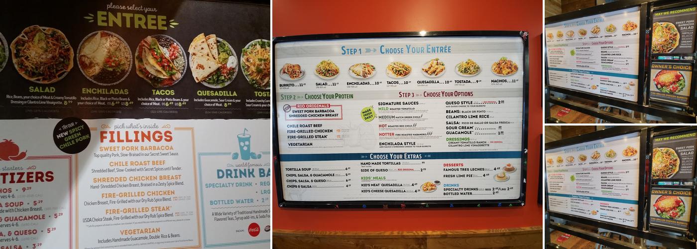 Cafe Rio Fresh Modern Mexican Menu