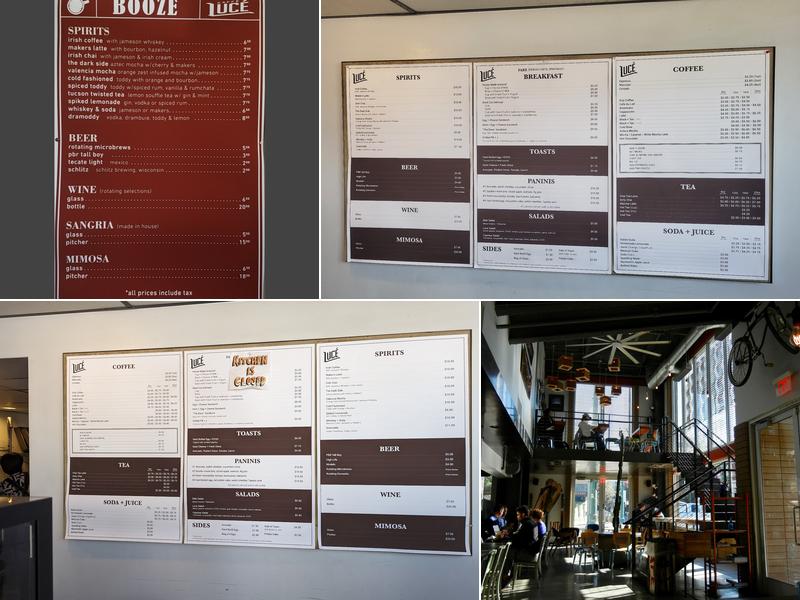 Caffe Luce Menu