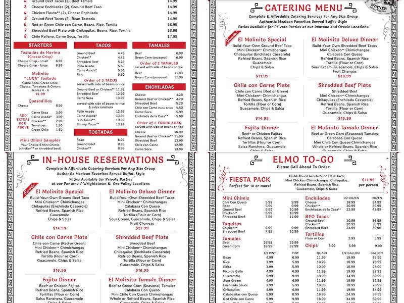 El Molinito Menu