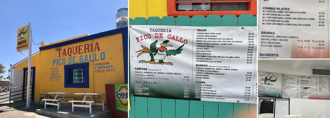 Taqueria Pico De Gallo Menu