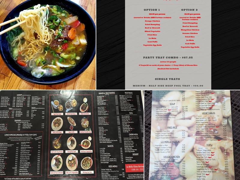 La Bella China Restaurant Menu