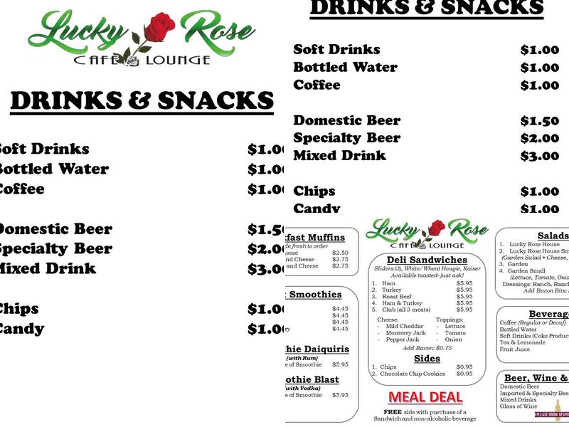 Lucky Rose Menu