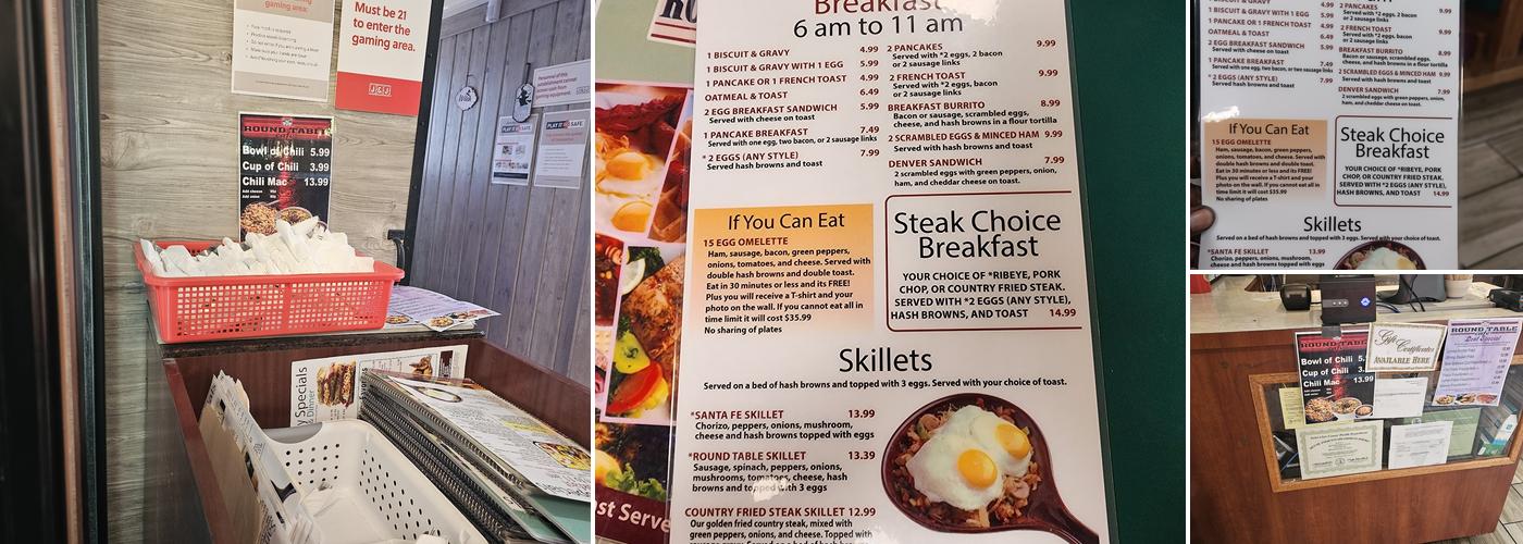 The Round Table Cafe Menu