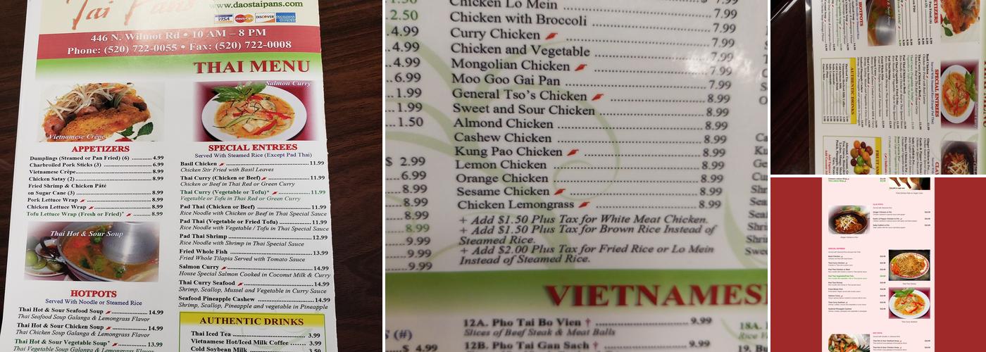 Dao's Tai Pan's Restaurant Menu
