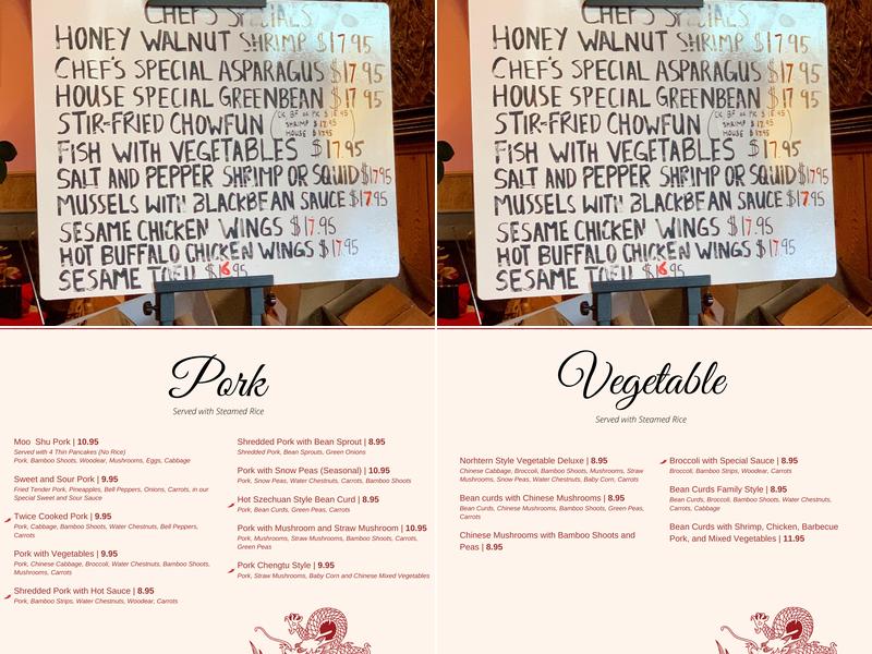 Great Village Chinese Restaurant Menu