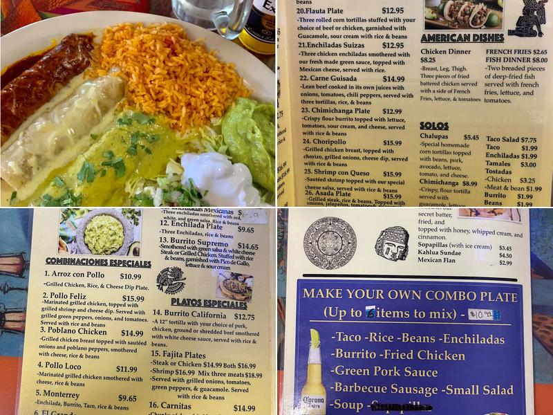 Casa Azteca Menu