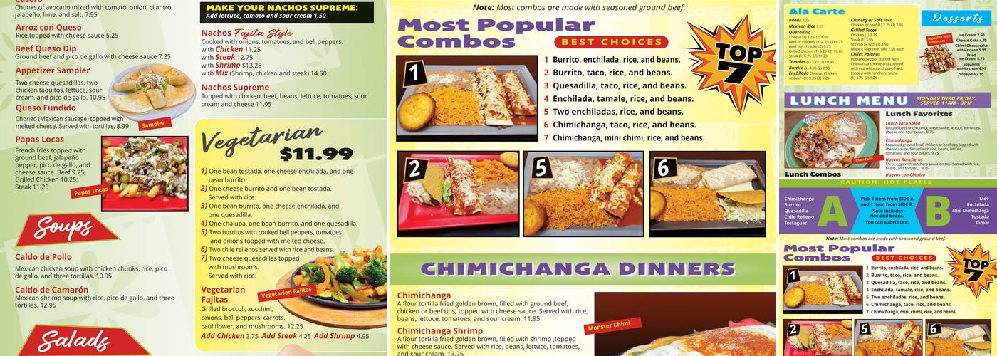 Mexico Tipico Menu