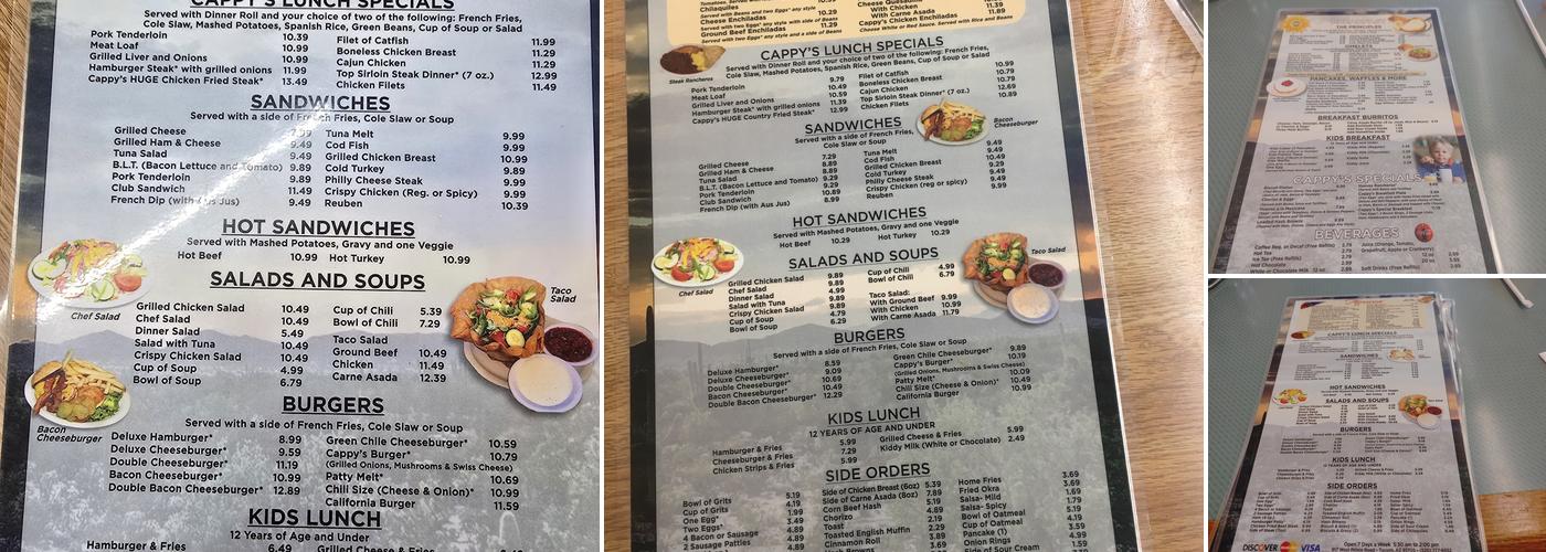 Cappy's Breakfast Cafe Menu