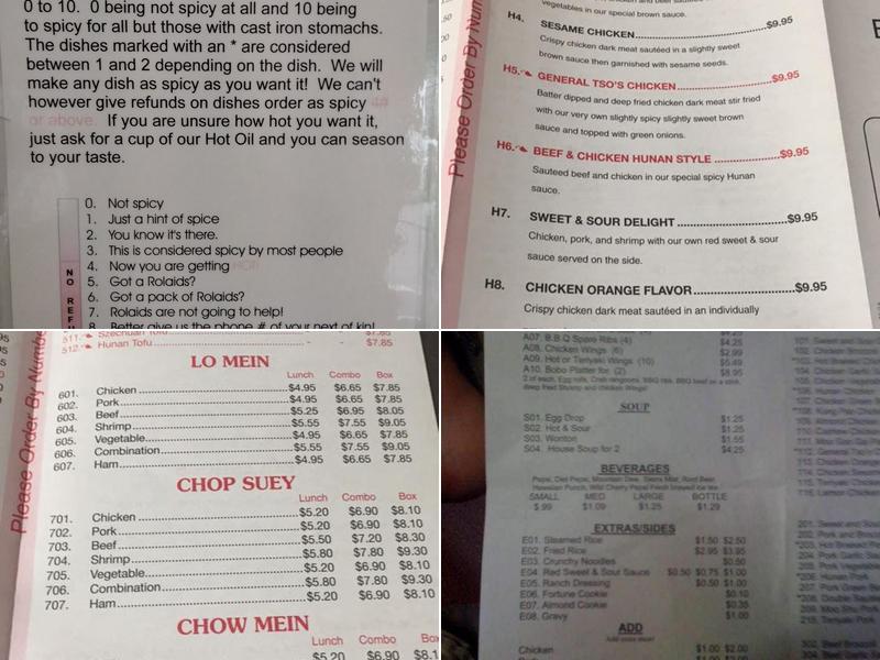 China Quick Menu