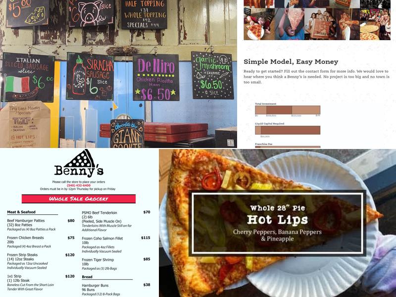 Benny Sorrentino's Menu