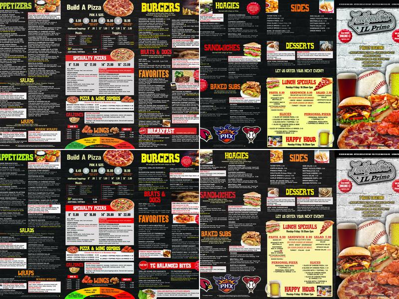 Tailgaters & IL Primo Tatum Menu