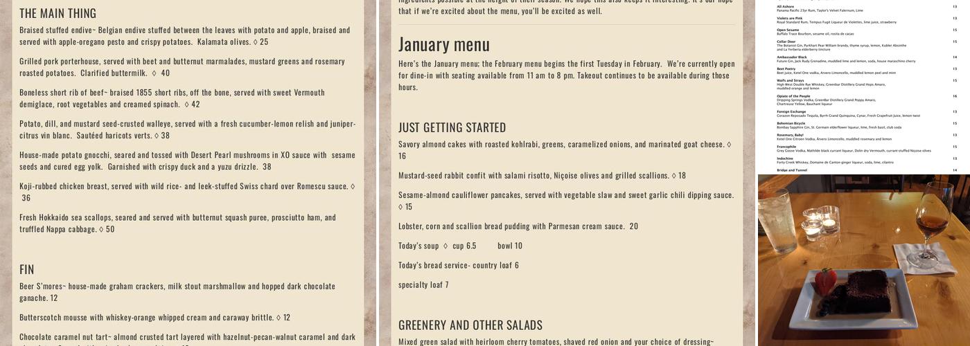 Feast Menu