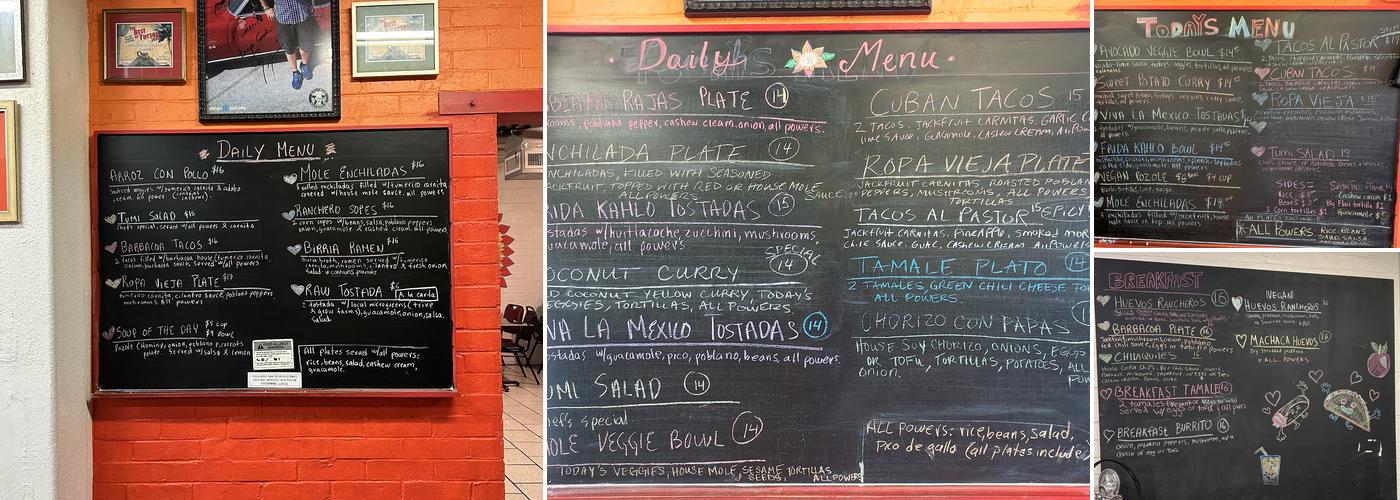 Tumerico Menu