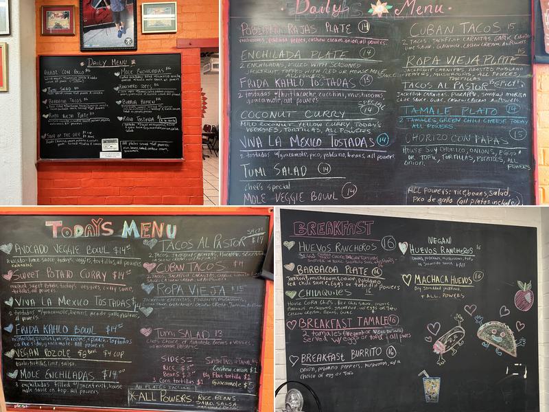 Tumerico Menu