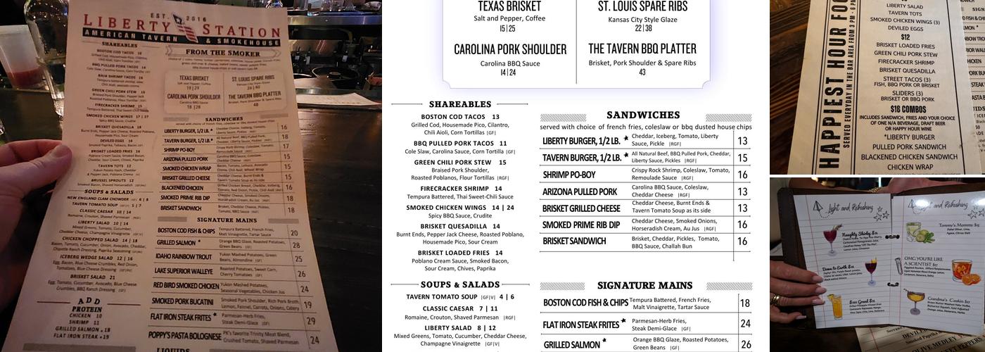 Liberty Station Menu