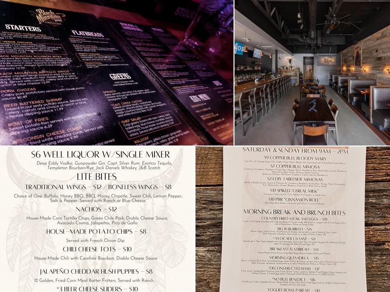 Copper Bull Menu