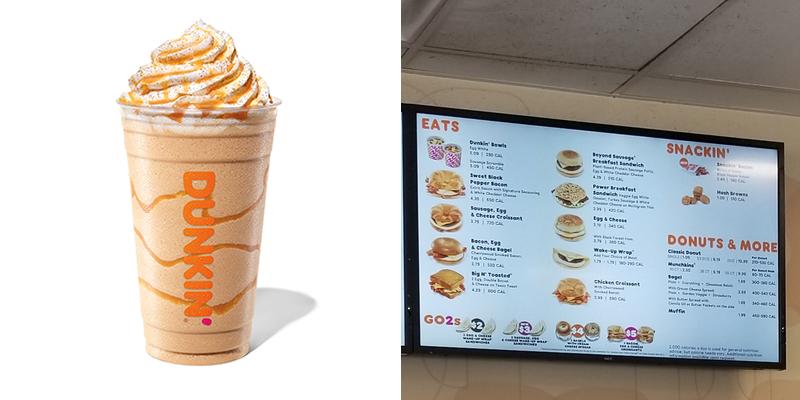 Dunkin' Menu