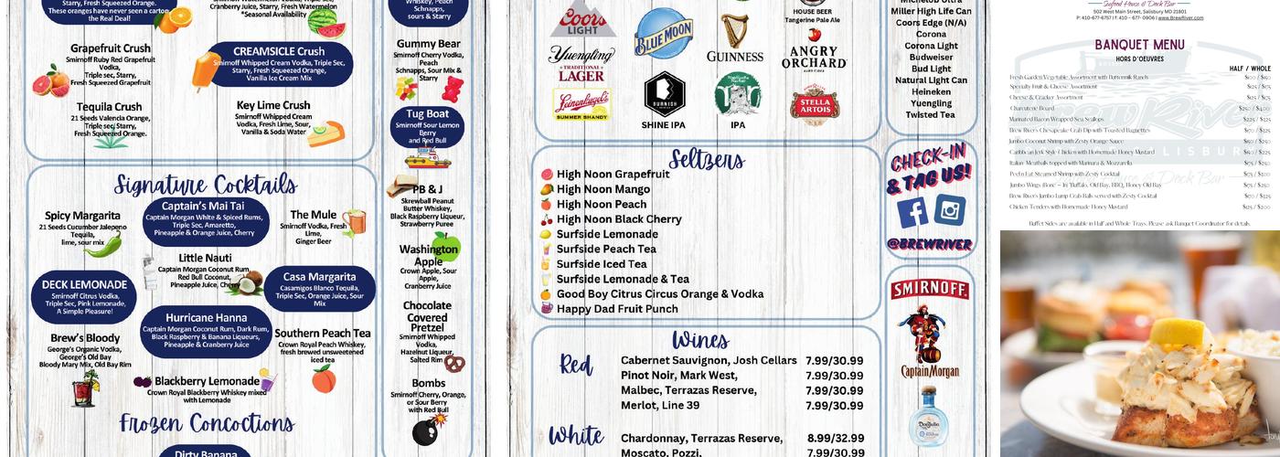 Brew River Menu