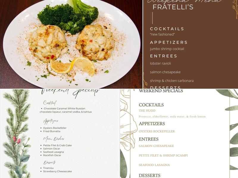Fratelli's Italian Restaurant Menu