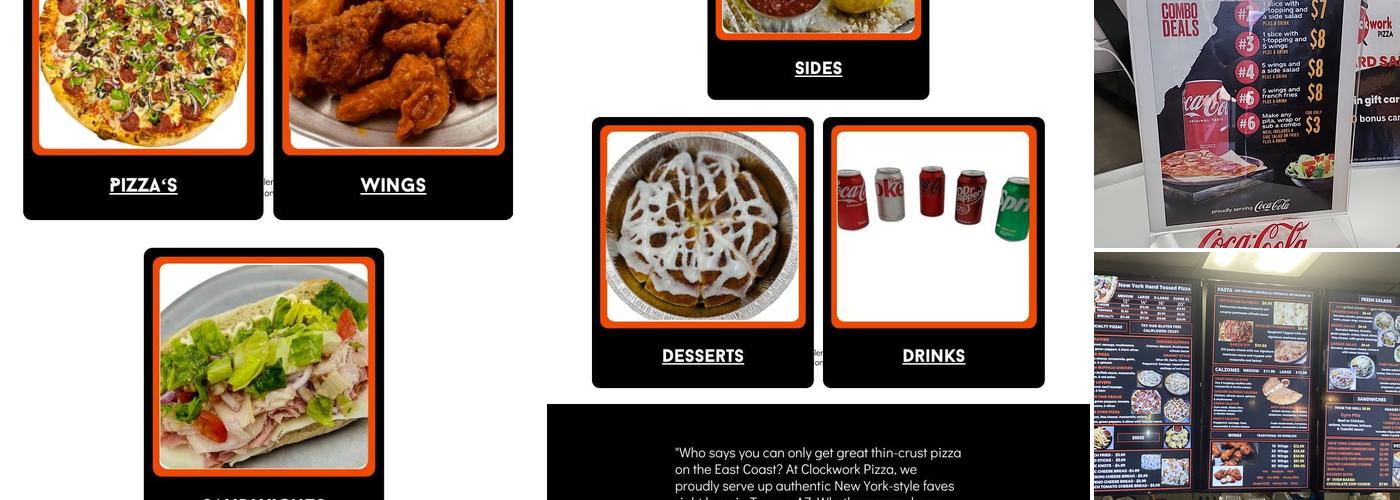 Clockwork Pizza Menu
