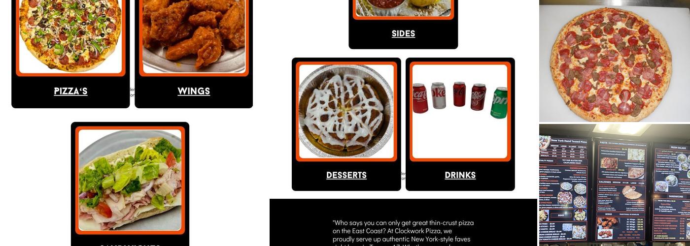 Clockwork Pizza Menu