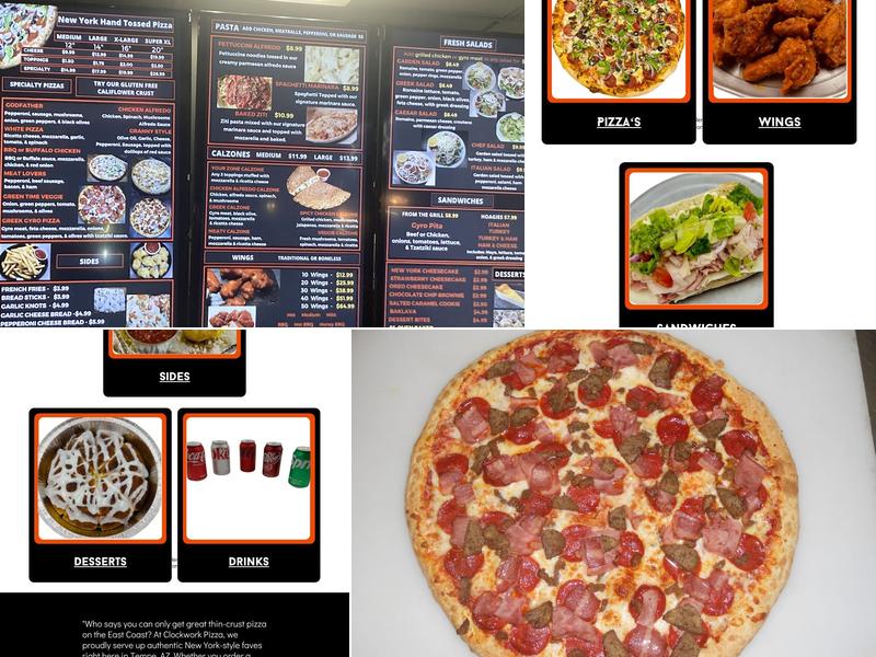 Clockwork Pizza Menu