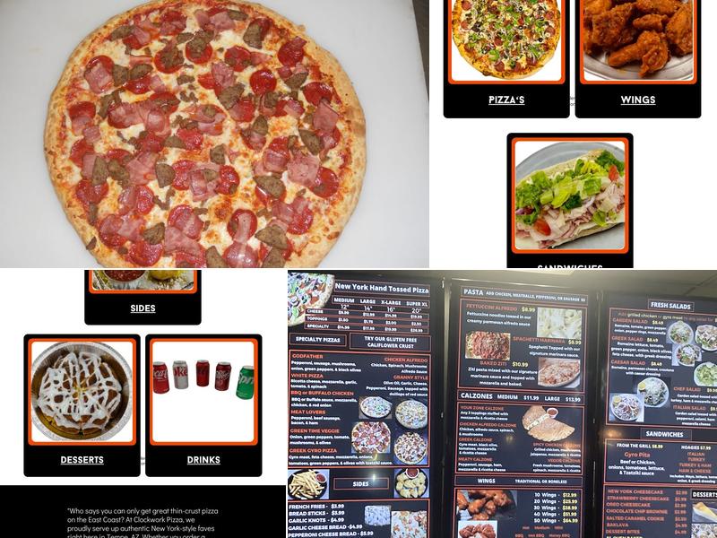 Clockwork Pizza Menu
