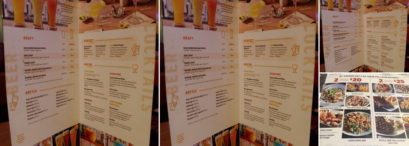 Applebee's Grill + Bar Menu