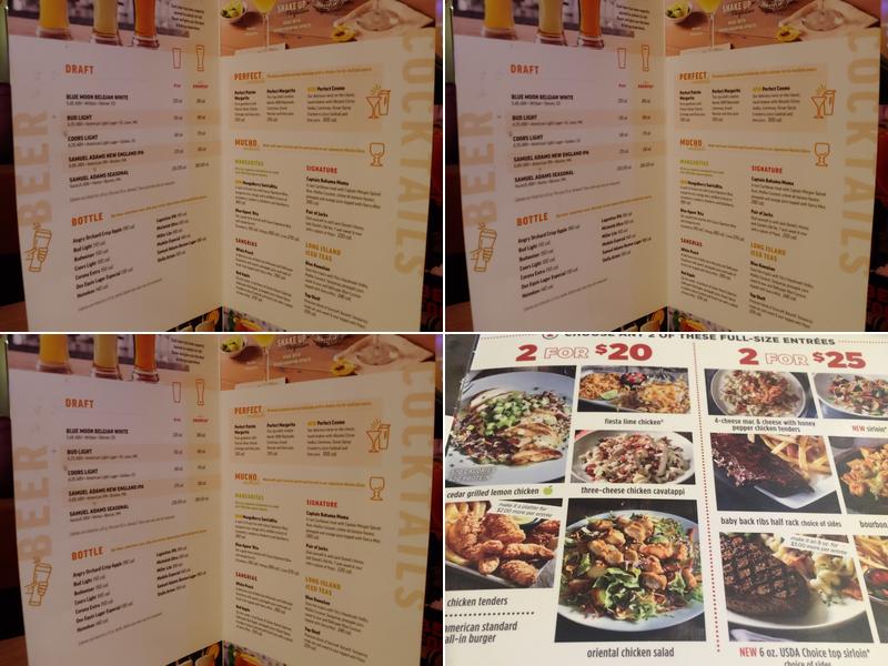 Applebee's Grill + Bar Menu