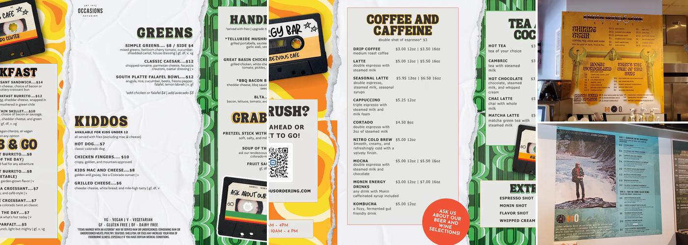 Rendezvous Cafe Menu
