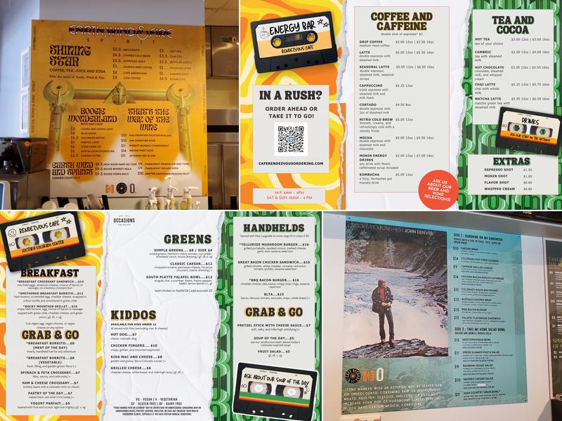 Rendezvous Cafe Menu
