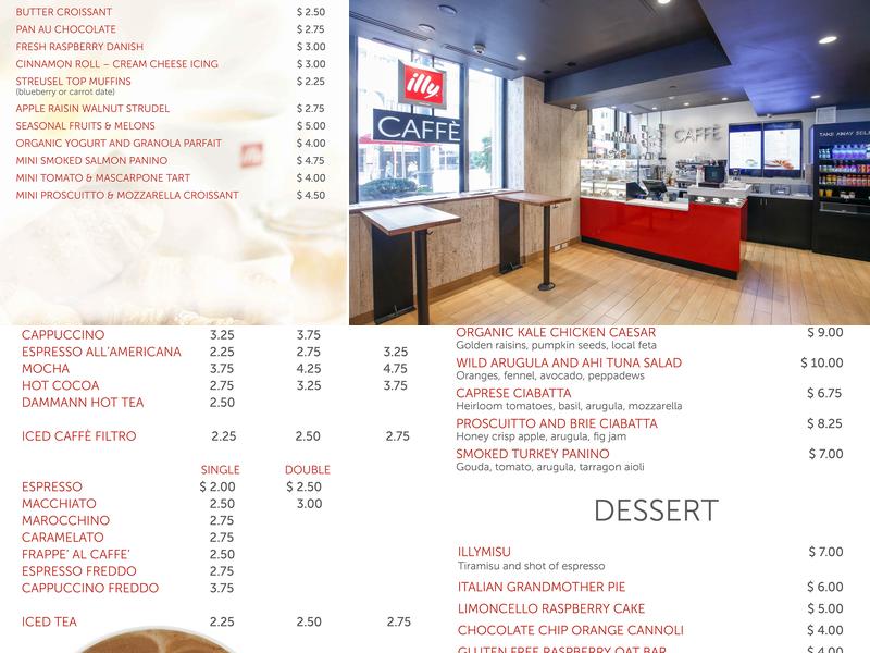 illy caffè Menu