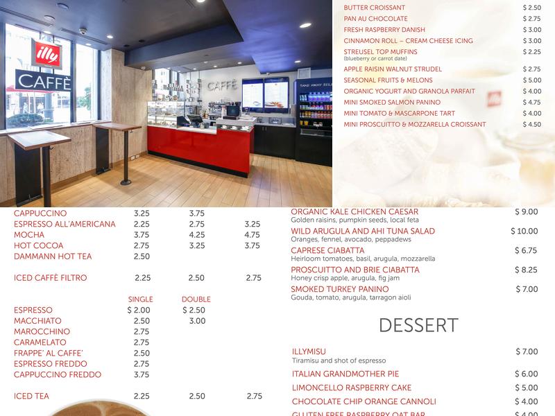 illy caffè Menu