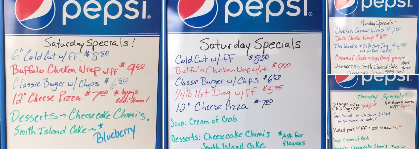 The Corner Grill Menu