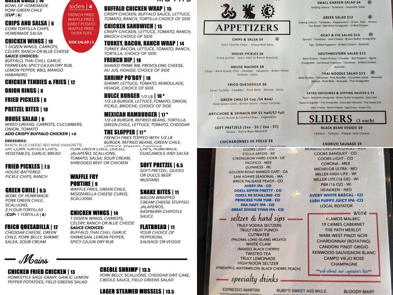 Dulce Vida Menu