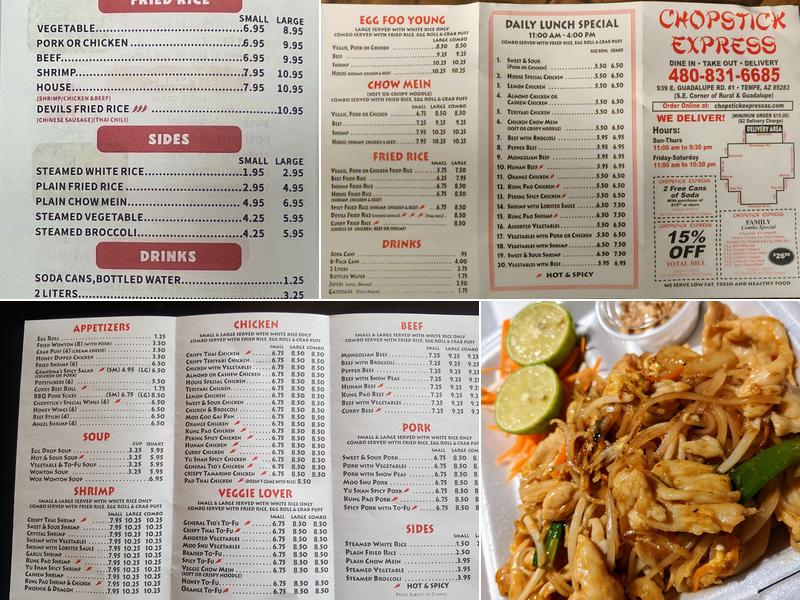 Chopstick Express Menu