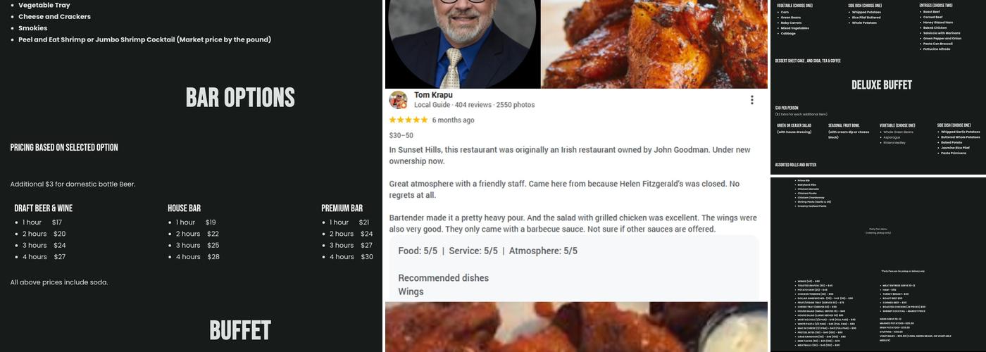 Maggie O'Brien's Sunset Hills Menu