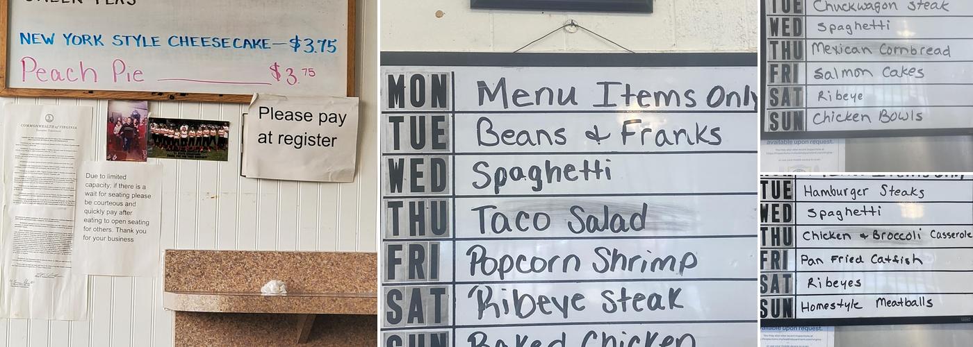 Courthouse Cafe Menu