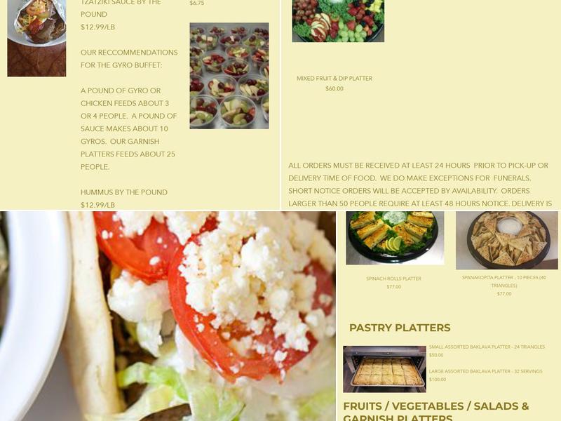 Soco's Gyros Menu