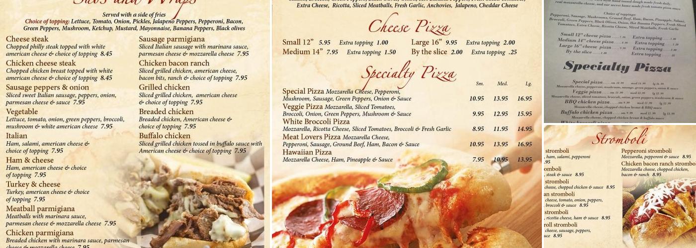 Taste Of Italy Menu